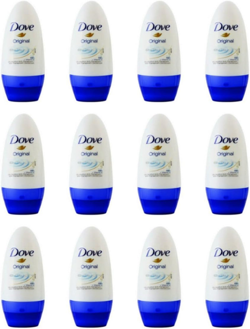 Confezione da 12 pezzi | Dove Deo ROLL ON Original Classico con crema