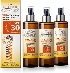 3 Pezzi x Ultra Retinol Complex Hello Summer Spray Solare SPF 30