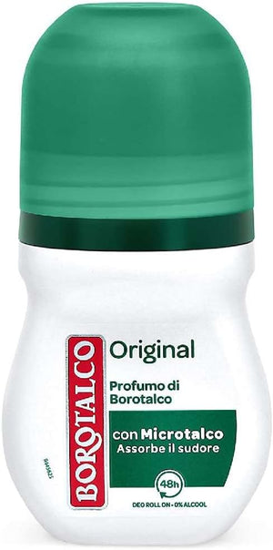 6x Borotalco Deo Roll-On Originale, Profumo di Borotalco, 50 ml