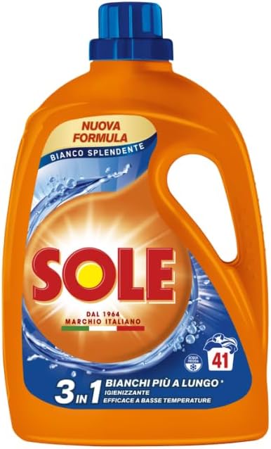 8x Sole Detersivo Lavatrice Bianco Splendente 41 lavaggi