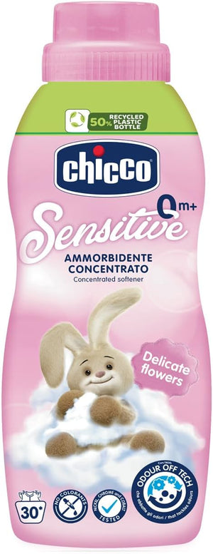 Chicco Sensitive Fiori Delicati Ammorbidente Concentrato, 180 Lavaggi, Formato Scorta, per Tutti i Capi del Bambino, Ipoallergenico senza Coloranti, 0+ Mesi, 6 Confezioni x 750 ml