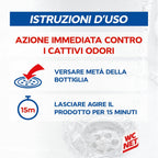 Wc Net Professional - Trattamento Scarichi Domestici con Agenti Biologici, Distrugge i Residui e Elimina gli Odori, Fragranza Pino, 1000 ml