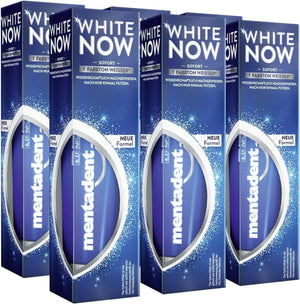 6x dentifricio Mentadent White Now Original Sbiancante - 6 Dentifrici da 75ml ognuno