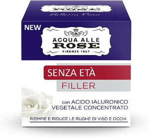 Acqua alle Rose, Crema Viso con Acido Ialuronico Vegetale Filler