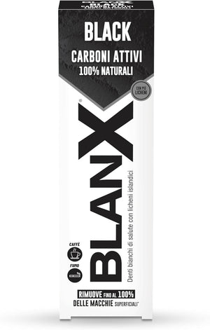 BlanX, Dentifricio Black, Dentifricio Sbiancante e Antimacchia, Con