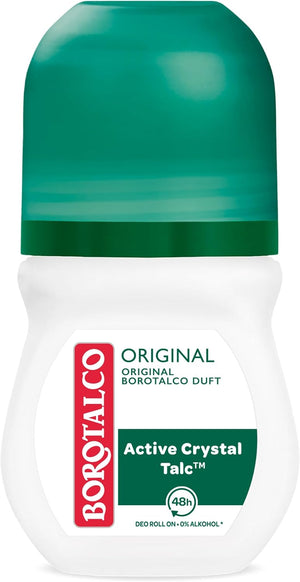 Borotalco Original Roll On Deodorante Con Talco a Cristalli Attivi - 6 pezzi
