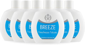 BREEZE | Deodorante Squeeze Freschezza Talcata, 6x100 ml