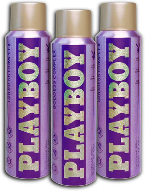 Confezione da 3 deodoranti Playboy Goddess Complex Spry, 3 x 150 ml