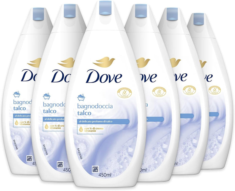 Dove Bagnodoccia Talco, Formula con Idratante Dermo-Naturale