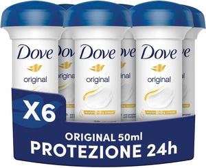 Dove Deodorante Crema, Profumazione Original, Antitraspirante - 6 pezzi