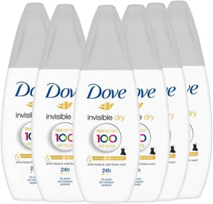Dove Deodorante Invisible Dry Vapo No Gas Unisex 24H 75 Ml 6 pezzi