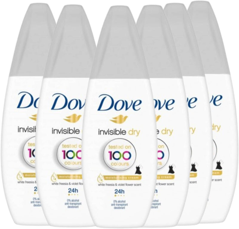 Dove Deodorante Invisible Dry Vapo No Gas Unisex 24H 75 Ml 6 pezzi