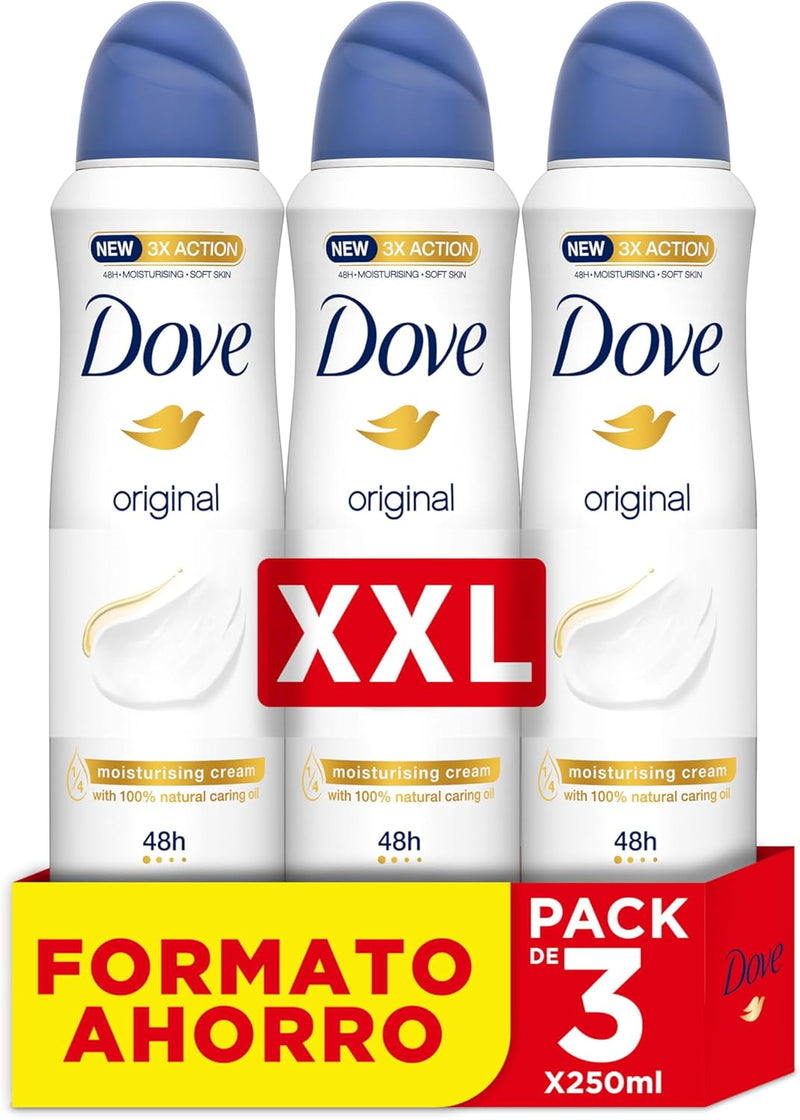 Dove, Deodorante Original Spray, con Crema Idratante e Oli Naturali