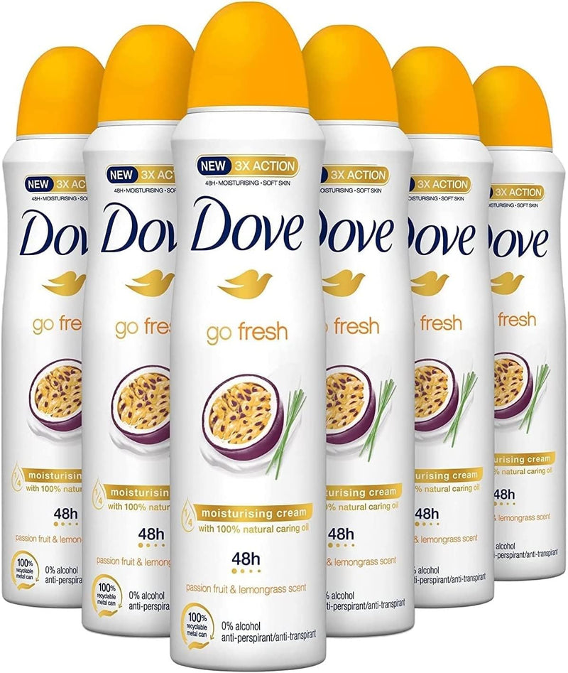 Dove, Go Fresh Deodorante Spray Passion Fruit - 6 pezzi da 150ml