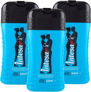 INTESA SEX UNISEX | Gel Doccia Shampoo Guaranà, Con Guaranà, 3x250 ml