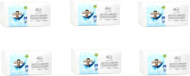 Ro.Ial Asciugamani in Carta a Secco Goffrata - 6 Confezioni da 60