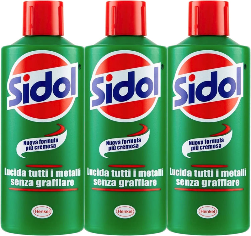 Sidol - Lucidante per metallo - 3 pezzi