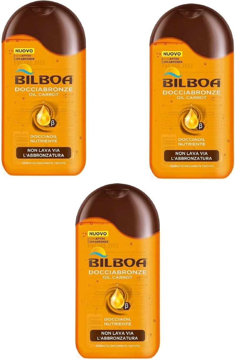 x3 Docciabronze Nutriente Doccia Shampoo Oil Carrot Idrata la Pelle e